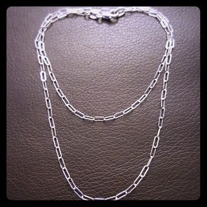 Solid Sterling silver chain 17"